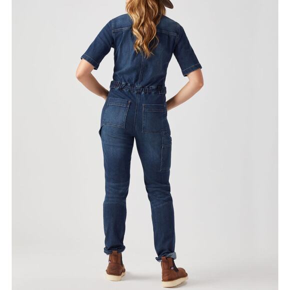 Duluth Trading Women's Double Flex Denim COOLMAX Coveralls Size 6 NWT Overalls - Picture 3 of 13